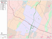 East Orange  Wall Map Premium Style